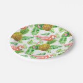 Waterverf van tropische tuinen papieren bordje (Gekanteld)