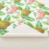 Waterverf van tropische tuinen sherpa deken (3/4)