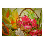 Waterverf van tropische vruchten nog steeds levens (Voorkant Horizontaal)