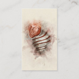 Waterverf van Tropische Zee Shell van kuststrand Visitekaartje