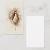 Waterverf van Tropische Zee Shell van kuststrand Visitekaartje (Voorkant / Achterkant)