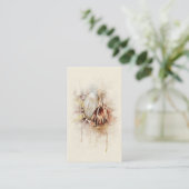 Waterverf van Tropische Zee Shell van kuststrand Visitekaartje (Staand voorkant)