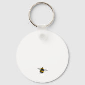 Waterverf van tuinbomen en hommels sleutelhanger (Achterkant)