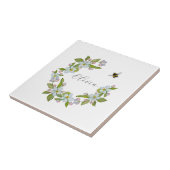 Waterverf van tuinbomen en hommels tegeltje (Zijkant)