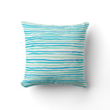 Waterverf van Turquoise Beachy Stripes