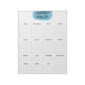 Waterverf van Turquoise op de lijst van grote sche Notitieblok (Linkerzijde)