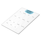 Waterverf van Turquoise op de lijst van grote sche Notitieblok (Schuin)