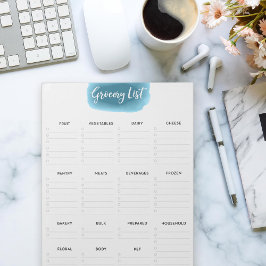 Waterverf van Turquoise op de lijst van grote sche Notitieblok