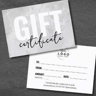 Waterverf van uw Logo Business Cadeaubon Visitekaartje