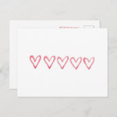 Waterverf van valentijnse  - Briefkaart (Voorkant / Achterkant)