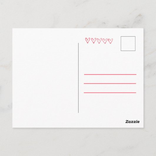 Waterverf van valentijnse  - Briefkaart (Achterkant)