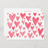 Waterverf van valentijnse  - Briefkaart (Voorkant / Achterkant)