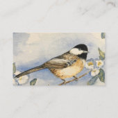 Waterverf van  van kippootvloeren visitekaartje (Achterkant)