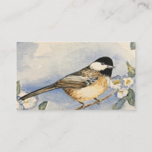 Waterverf van  van kippootvloeren visitekaartje (Achterkant)