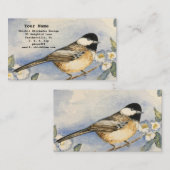 Waterverf van  van kippootvloeren visitekaartje (Voorkant / Achterkant)