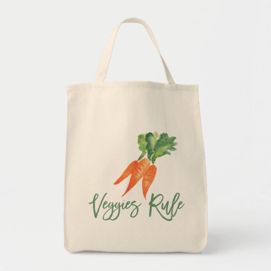 Waterverf van Veggies Rule - wortelen - kruidenier Tote Bag (Voorkant)