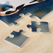 Waterverf van verf-paarden legpuzzel (Zijkant)