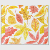 Waterverf van verschillende kleurrijke herfst cadeaupapier (Vlak)