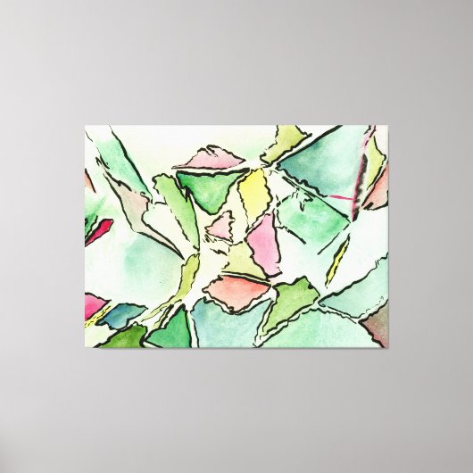 Waterverf van verspreide dromen en inkt op Canvas  (Voorkant)