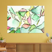 Waterverf van verspreide dromen en inkt op Canvas Afdruk (Insitu (Woonkamer))
