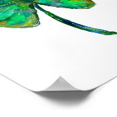 waterverf van vier bladklaver poster (Hoek)