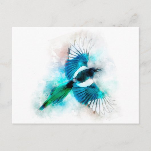 Waterverf van vliegende hondsvogel briefkaart (Voorkant)