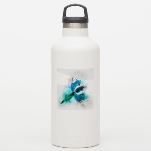 Waterverf van vliegende hondsvogel sticker (Waterfles)