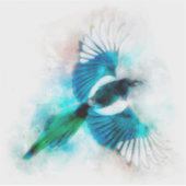 Waterverf van vliegende hondsvogel sticker (Voorkant)