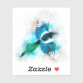 Waterverf van vliegende hondsvogel sticker (Vel)