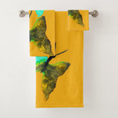 Waterverf van vlinder bad handdoek (Insitu)