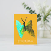 Waterverf van vlinder briefkaart (Staand voorkant)