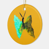 Waterverf van vlinder  keramisch ornament (Links)