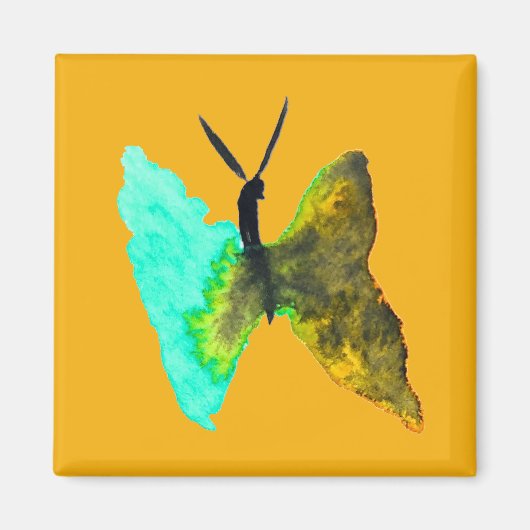 Waterverf van vlinder  magneet (Voorkant)