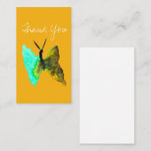 Waterverf van vlinder  notitiekaartje (Voorkant / Achterkant)