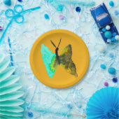 Waterverf van vlinder  papieren bordje (Feest)