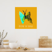 Waterverf van vlinder  poster (Keuken)