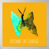 Waterverf van vlinder  poster (Voorkant)