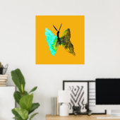 Waterverf van vlinder  poster (Thuiskantoor)
