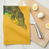 Waterverf van vlinder  theedoek (Quarter Fold)