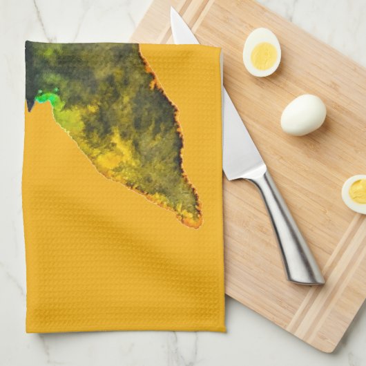 Waterverf van vlinder theedoek (Quarter Fold)