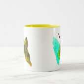 Waterverf van vlinder tweekleurige koffiemok (Center)