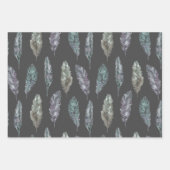 Waterverf van vochtige veren inpakpapier vel (Voorkant 3)