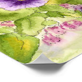 Waterverf van vogeleieren Bloem Pansies Collage Ar Poster (Hoek)