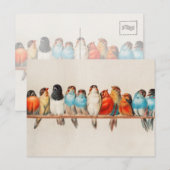  Waterverf van vogels Natuur Wilde dieren Briefkaart (Voorkant / Achterkant)