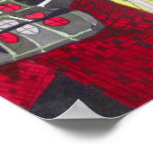 Waterverf van voorjaars Kimono Japans Geisha Poster (Hoek)