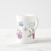 Waterverf van voorjaarsbeemdbloem porselein kop (Voorkant rechts)