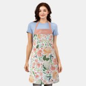 Waterverf van voorjaarsperzikken Floral - Aangepas Schort (Gedragen)