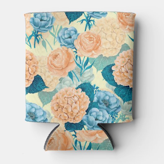 Waterverf van voorjaarstuin blikjeskoeler (Voorkant)