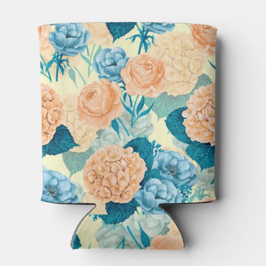 Waterverf van voorjaarstuin blikjeskoeler (Achterkant)