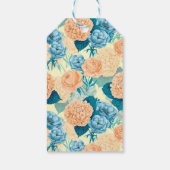 Waterverf van voorjaarstuin cadeaulabel (Achterkant)